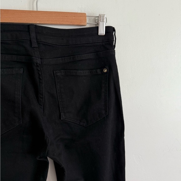 Anthropologie Jeans 28 Womens Pilcro Mid Rise Flare Leg Black Wash Boho Denim - Picture 5 of 9